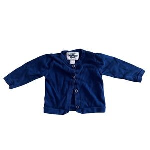 OshKosh B'gosh‎ Baby Girls Navy Blue Cardigan Sweater 12 Months Cotton